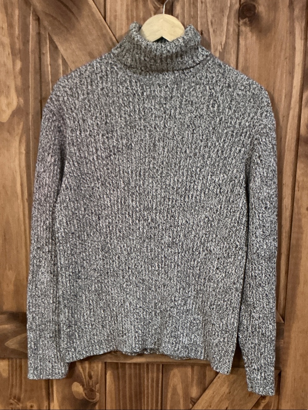 Eddie Bauer Marled Gray Turtleneck Sweater